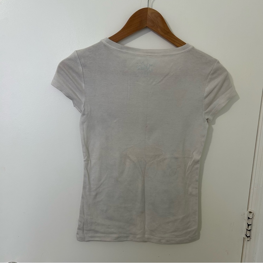 Justice Girls White Tee with Blue Sequins Graphic Dog Chase Your Dreams Size 12 - Picture 4 of 4
